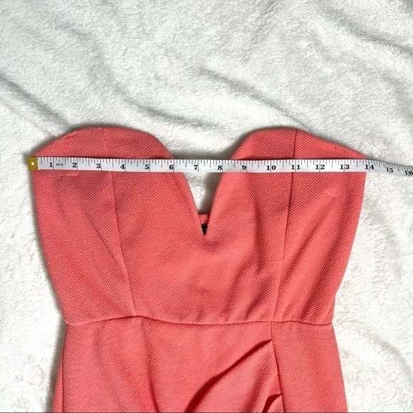 Trac Coral Deep Plunge Bandeau Mini Going Out Party Dress Size Medium - Picture 10 of 13